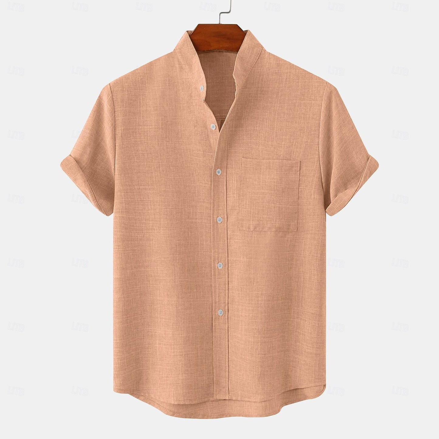 Cotton Linen Shirt-Button Up with Pocket