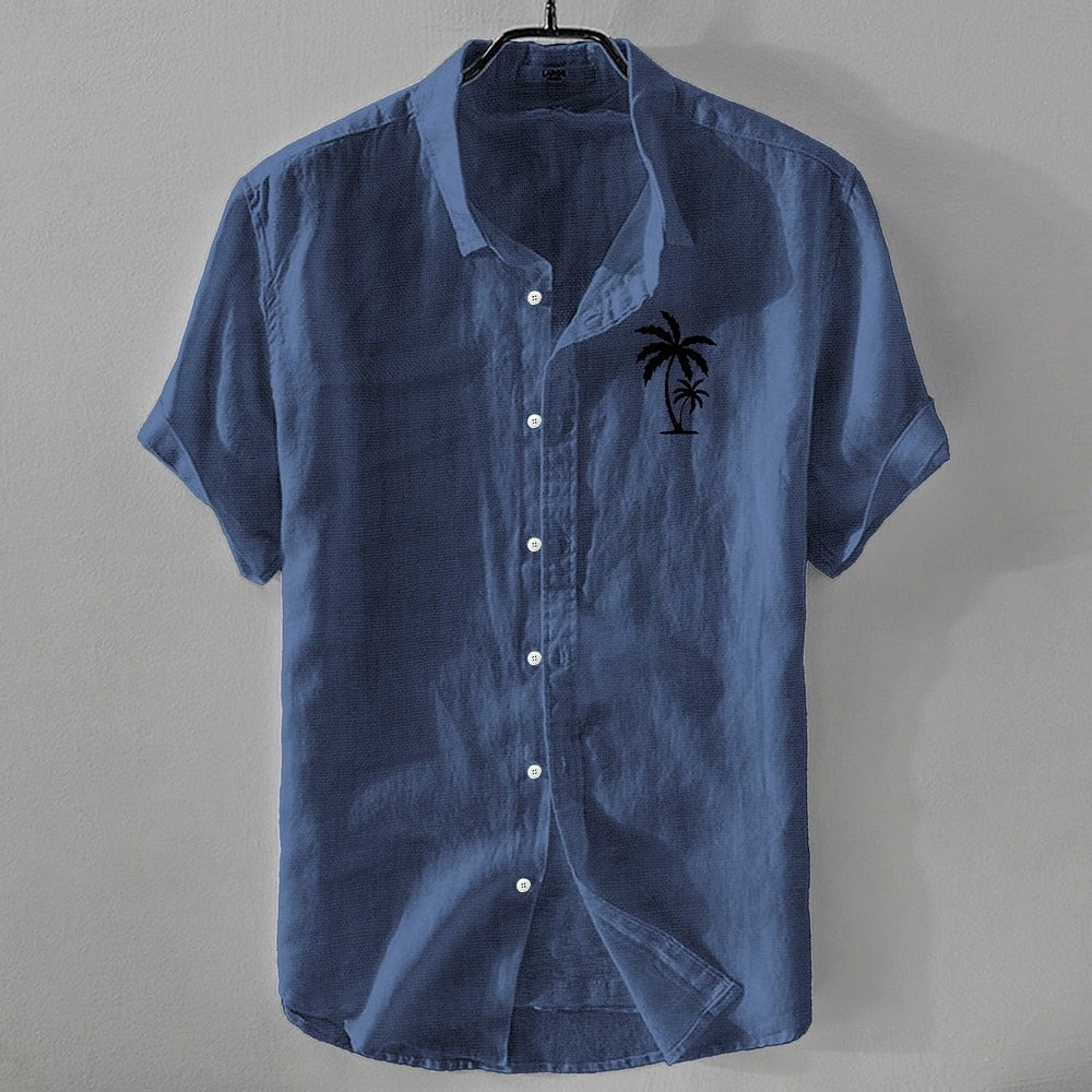 Men's Linen Shirt - Short Sleeve Summer Essential