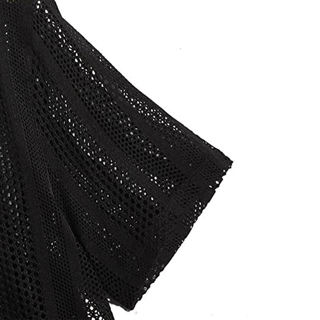 Men's Jacquard Button-Down Shirt-Textured Short Sleeve Top