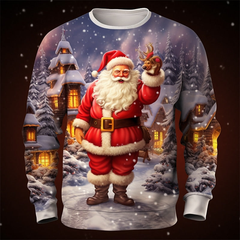 Christmas Golf Festive Vintage Cartoon Sweatshirt
