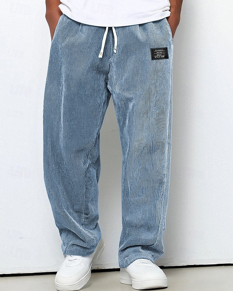 Men's Corduroy Drawstring Sweatpants