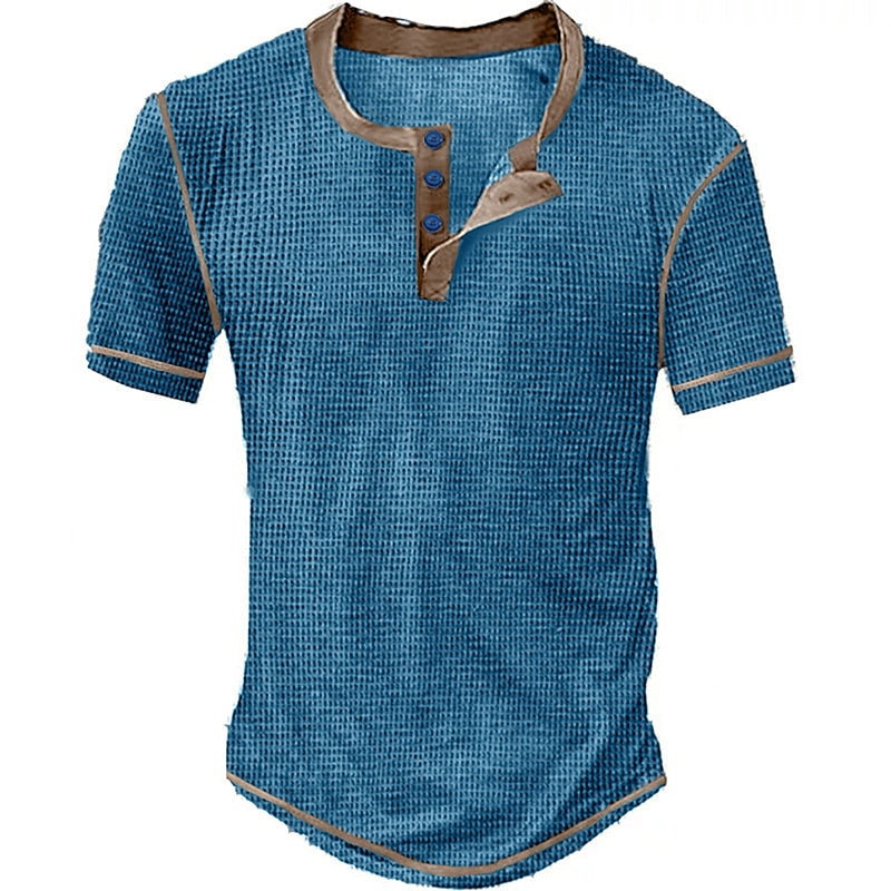Men's Waffle V-neck T-Shirt