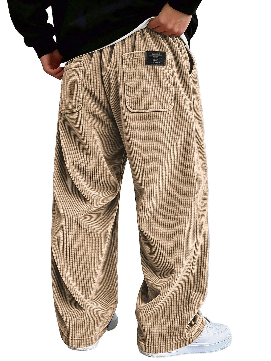Textured Waffle Pants With Pockets