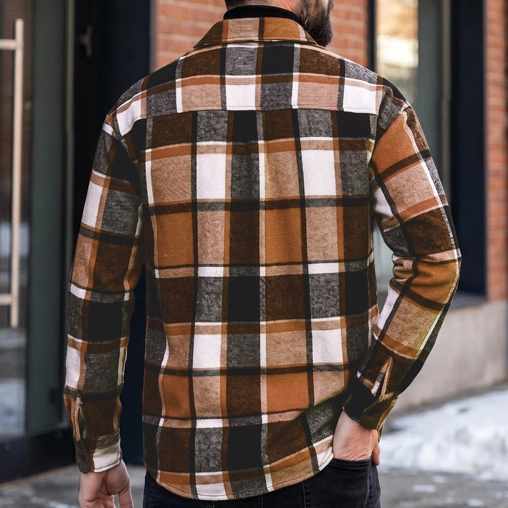 Classic Plaid Button Up Flannel Shirt