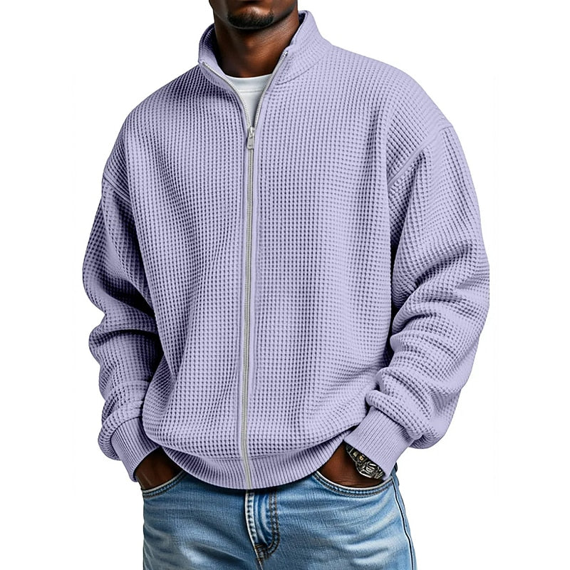 Comfort Waffle Zipped Sweatshirt
