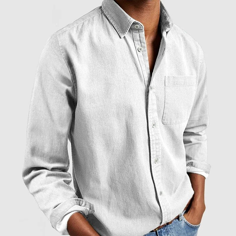 Long Sleeve Button Up Cotton Shirt