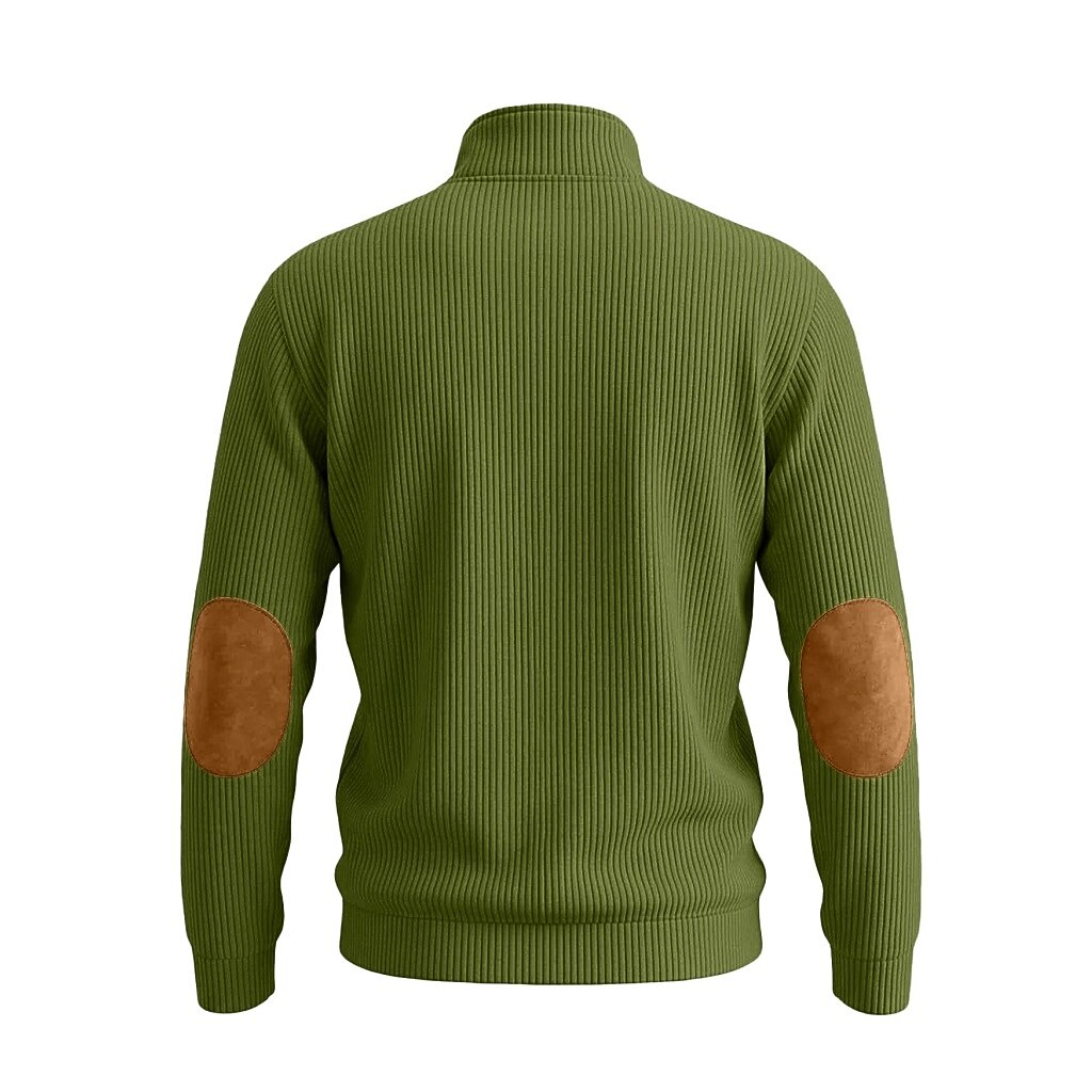 Corduroy Quarter Zip Colorblock Sweatshirt
