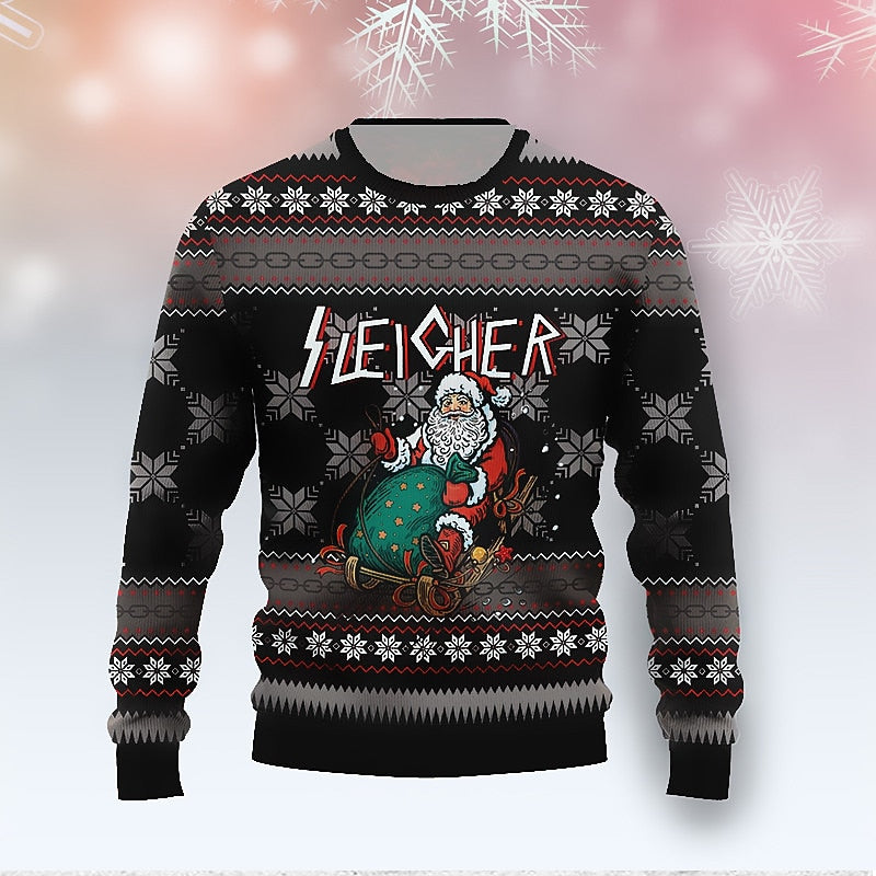 Christmas Santa Festive Holiday Bold Sweatshirt