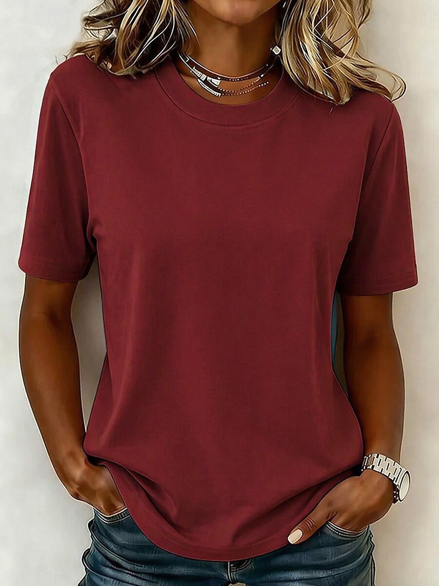 Women's 100% Cotton Crew Neck Top