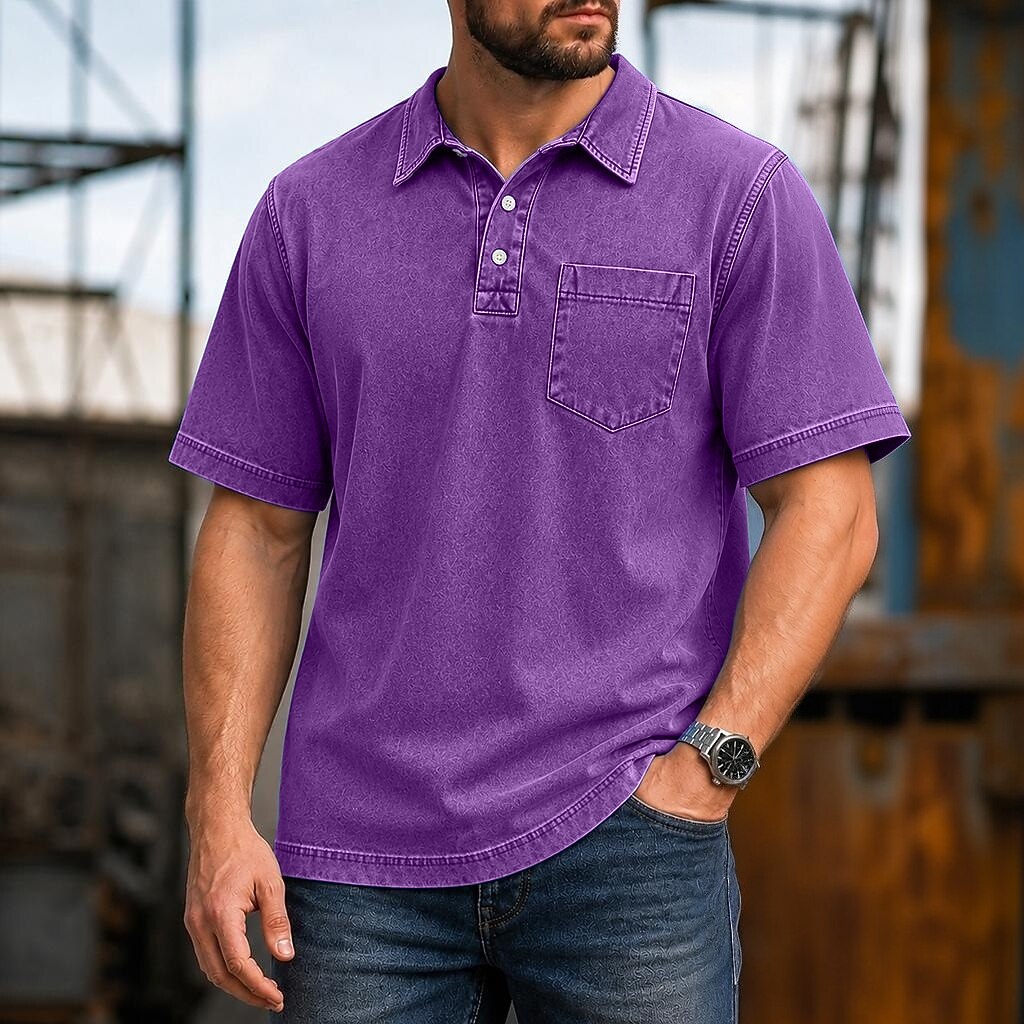 Broken-In Cotton Polo Shirt
