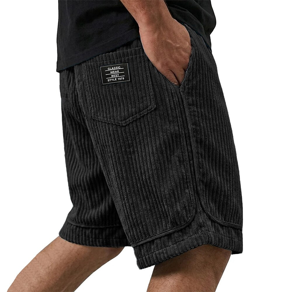 Comfort Elastic Waist Corduroy Shorts