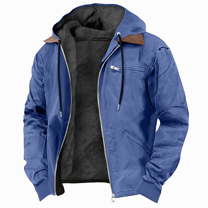 Suede Fleece Hooded Jacket for Everyday Wear