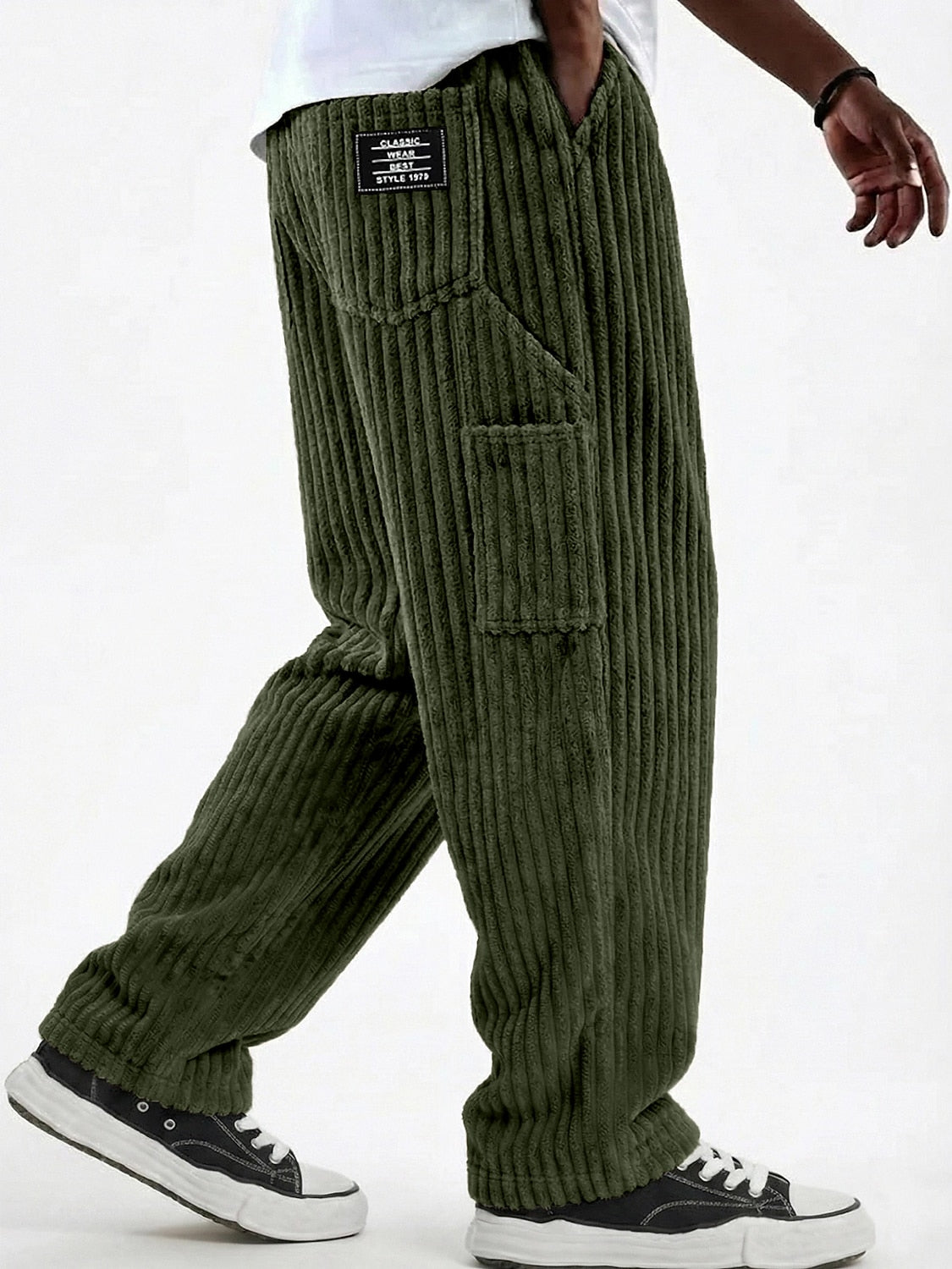 Men's Casual Baggy Corduroy Pants
