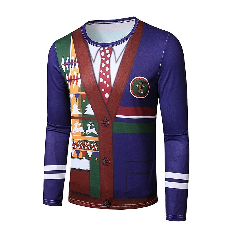 Men's Graphic Christmas Pattern Tee
