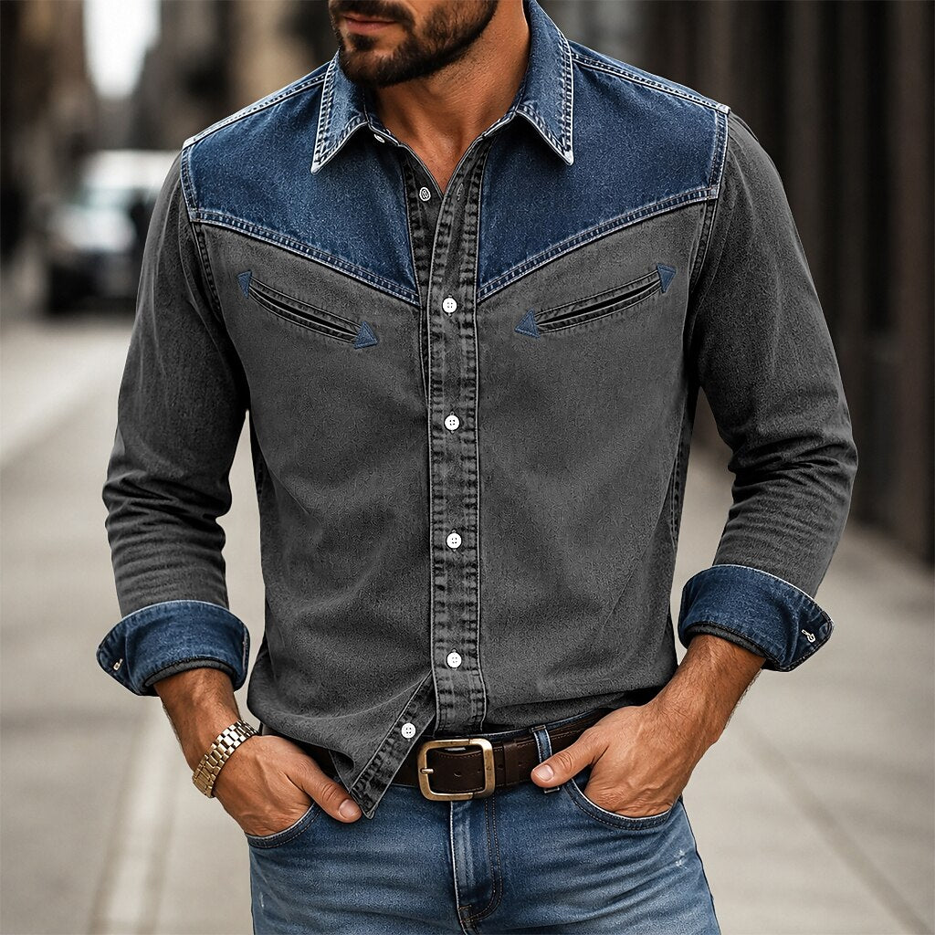 Vintage Washed Western Pocket Shirt