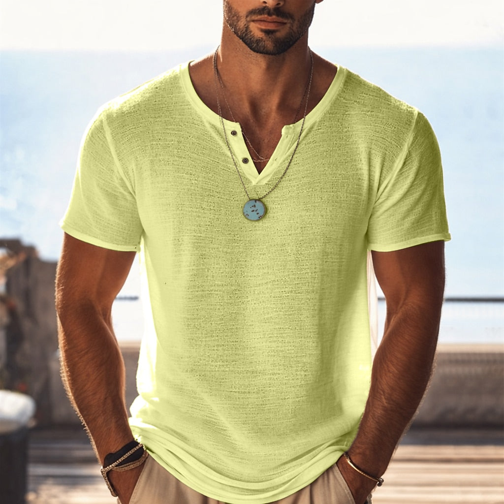 Men’s Lightweight Knit V-Neck Tee
