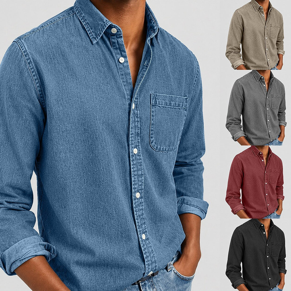 SoftFade Washed Denim Pocket Shirt