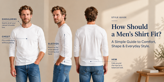 Mature man wearing a classic white cotton T-shirt and jeans to illustrate everyday shirt fit