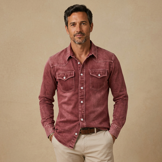 Broken-in Comfort Cotton Denim Shirt