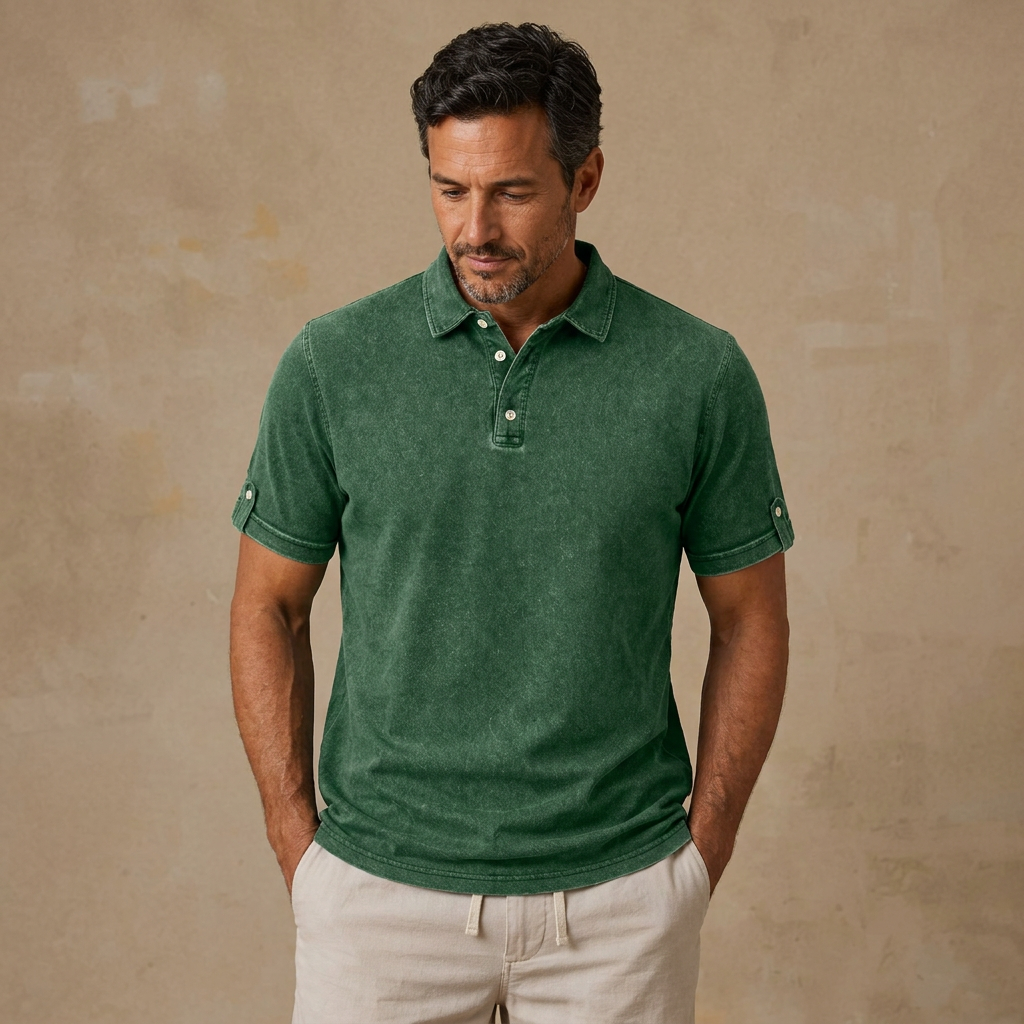 Broken-in Comfort 100% Cotton Polo Shirt