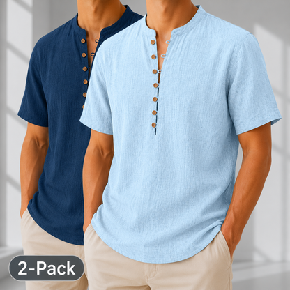 2-Pack Linen Popover Shirts