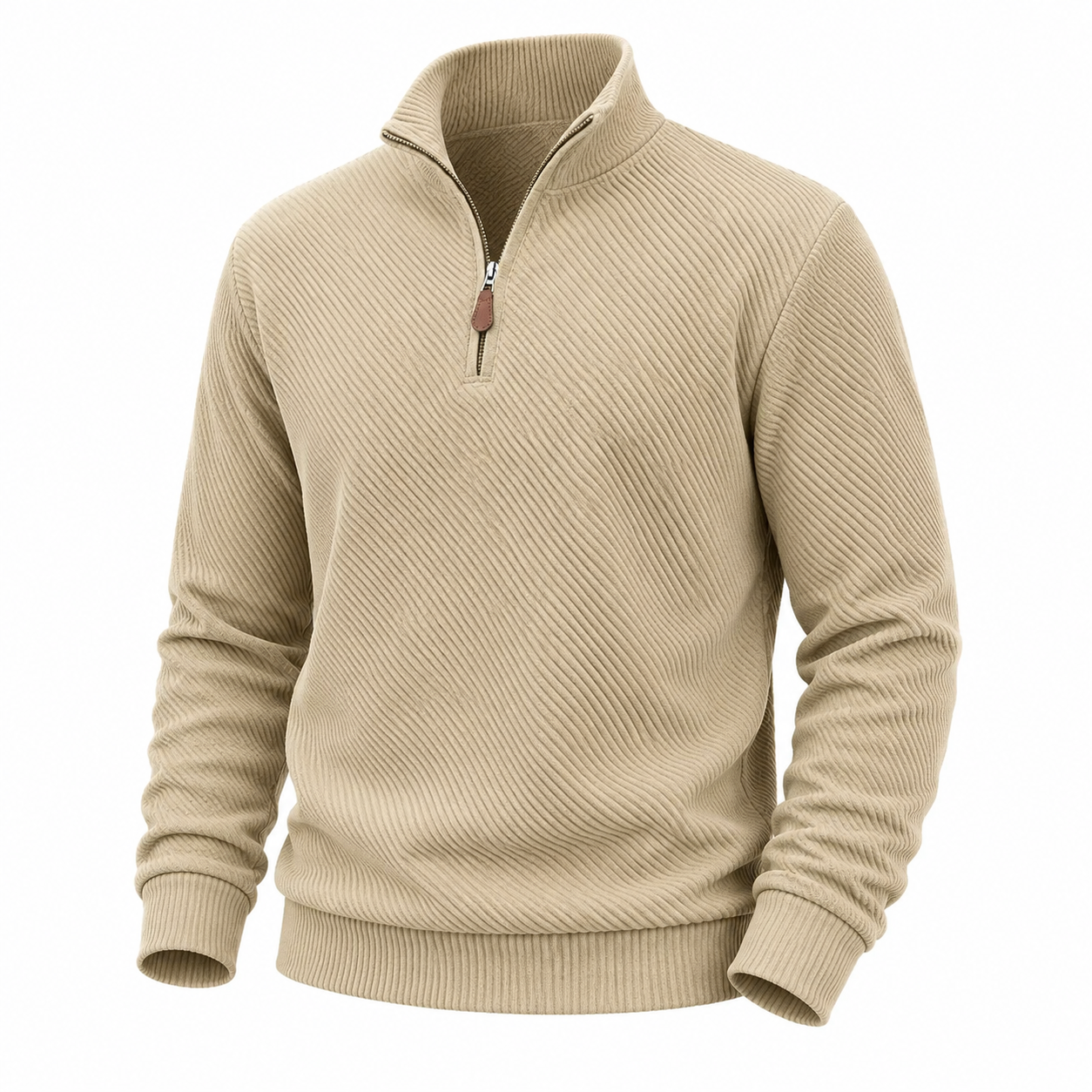 Jacquard Comfort Quarter Zip Sweatshirt
