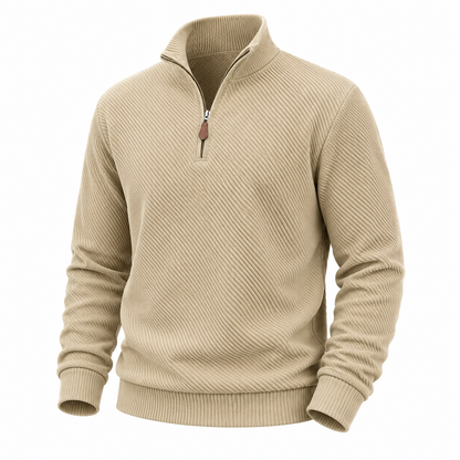 Jacquard Comfort Quarter Zip Sweatshirt