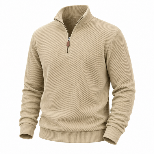 Jacquard Comfort Quarter Zip Sweatshirt
