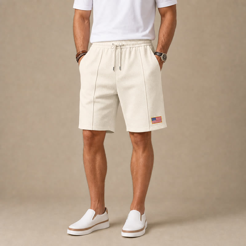 Men's Pocketed Waffle Shorts