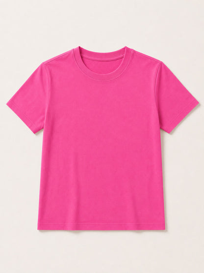 100% Cotton Crew Neck Top