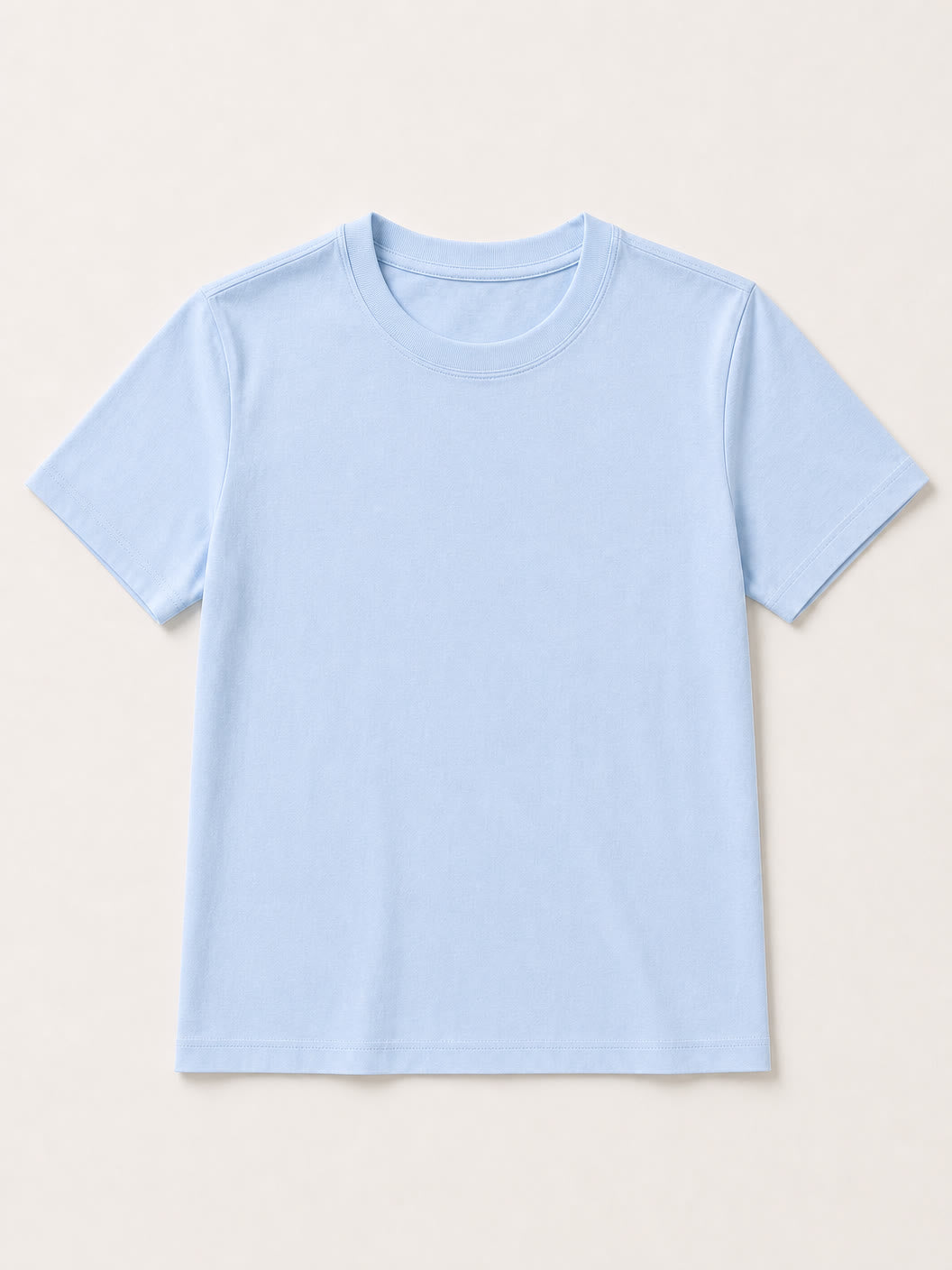 LoomBasics light blue 100% cotton crew neck short sleeve top
