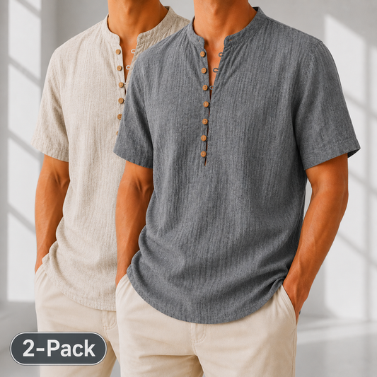 2-Pack Linen Popover Shirts