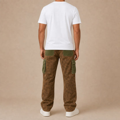 Pocketed Corduroy Cargo  Pants