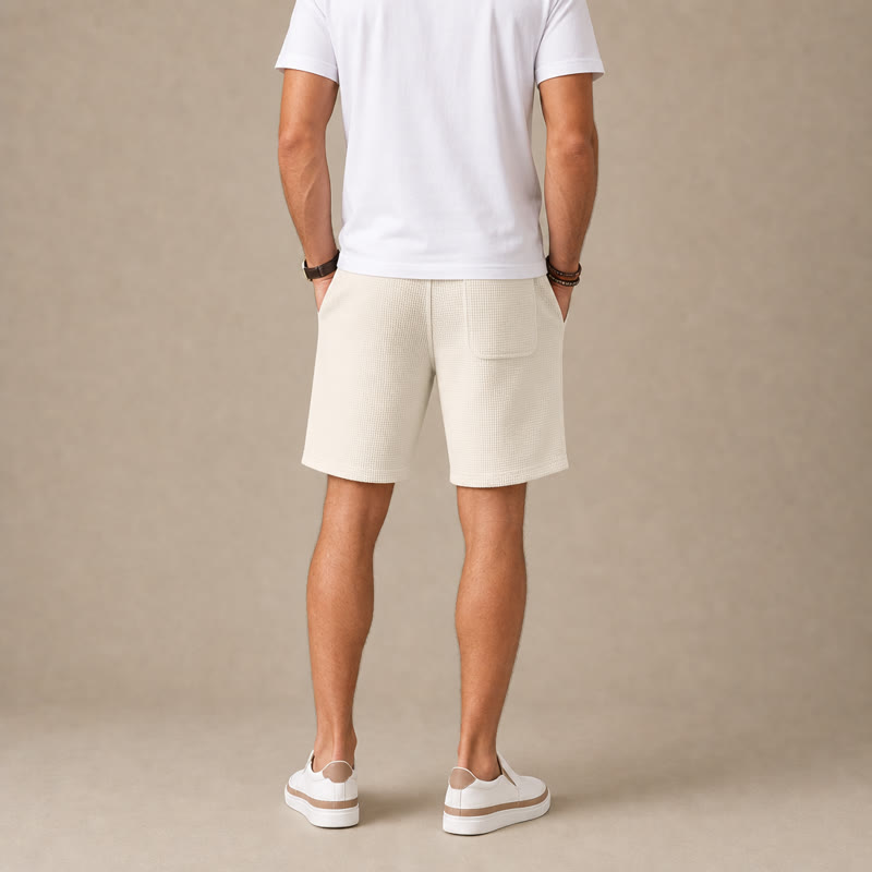 Men's Pocketed Waffle Shorts