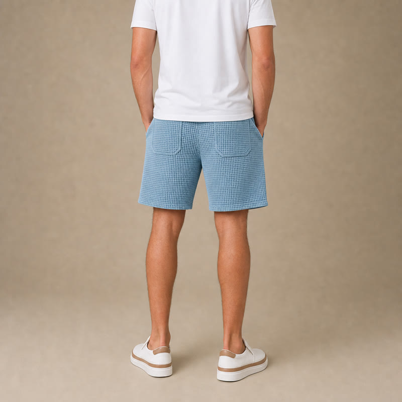 Men's Cargo Pocketed Waffle Shorts