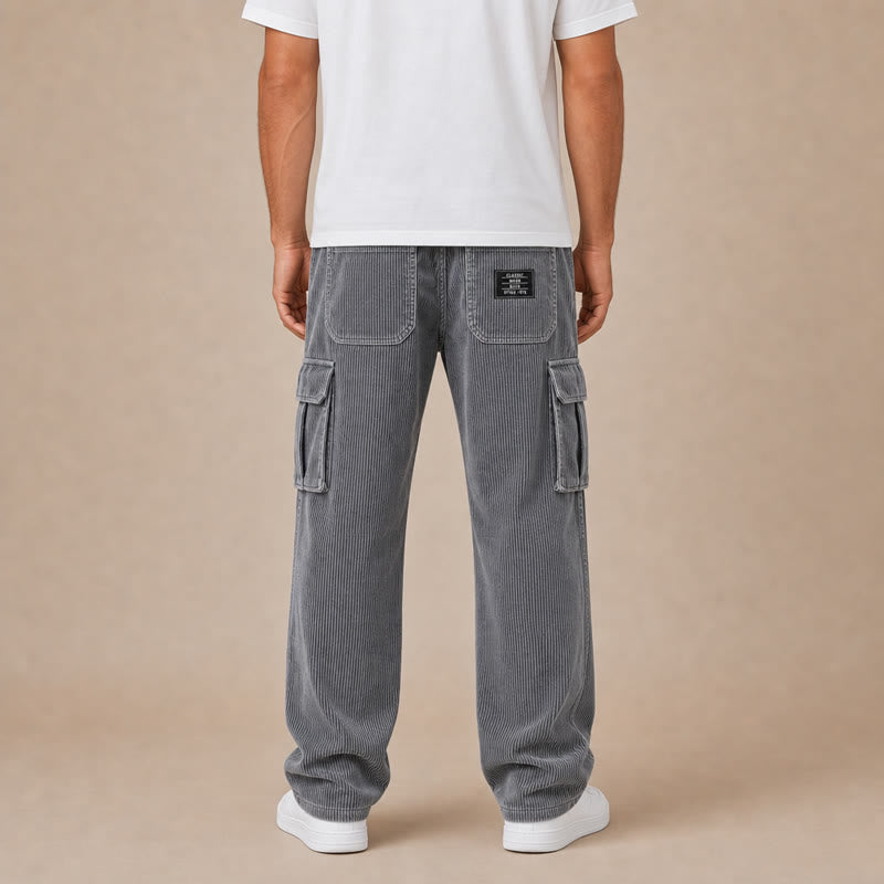 Pocketed Corduroy Cargo Pants