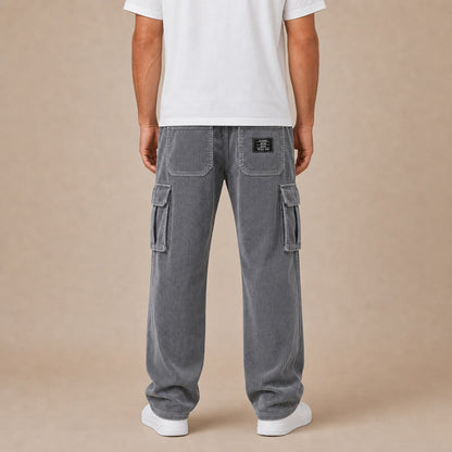 Pocketed Corduroy Cargo Pants
