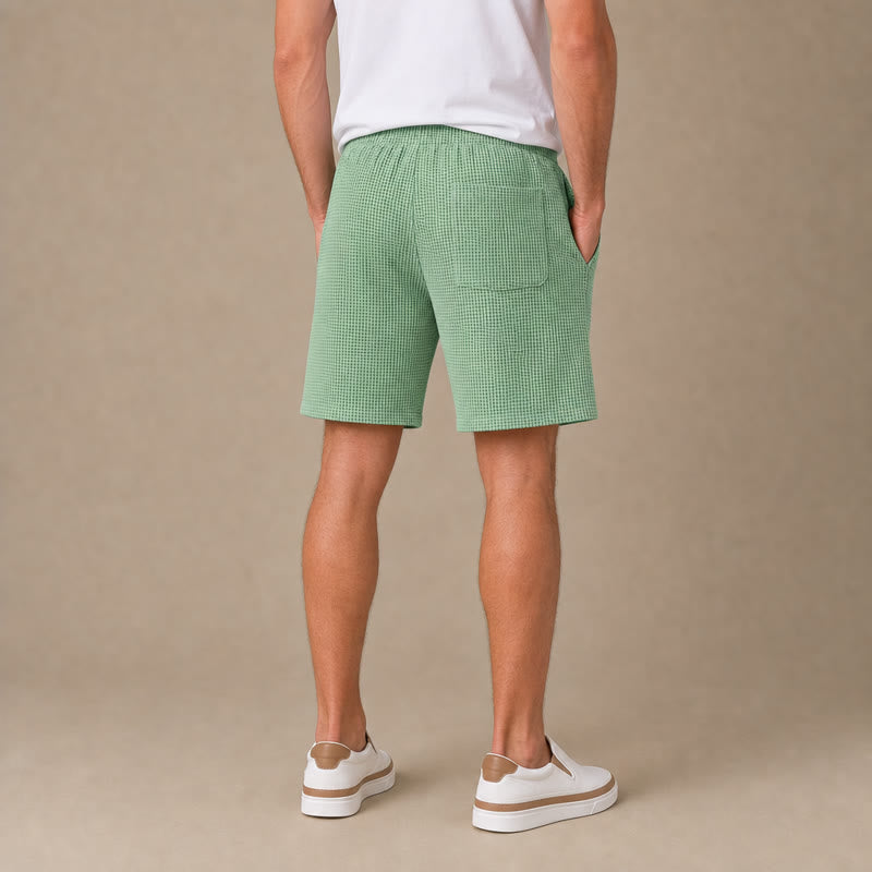 Lightweight Waffle Shorts-Comfortable Summer Wear