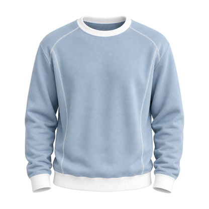 Colorblock Crewneck Cotton Sweatshirt
