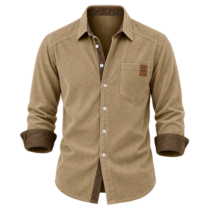 Textured Corduroy Button Up Shirt