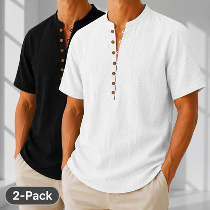 2-Pack Linen Popover Shirts