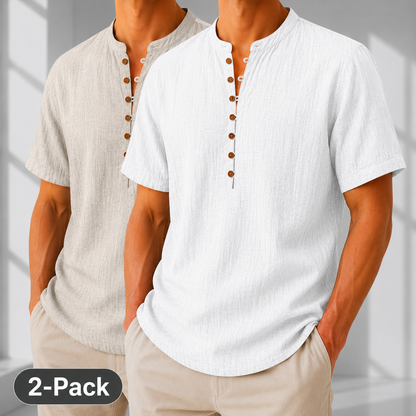 2-Pack Linen Popover Shirts