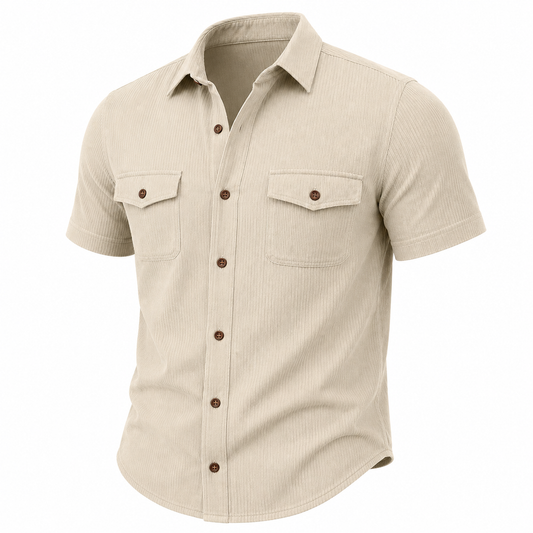 Textured Button Up Corduroy Shirt