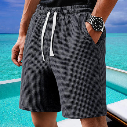 Lightweight Waffle Shorts-Comfortable Summer Wear