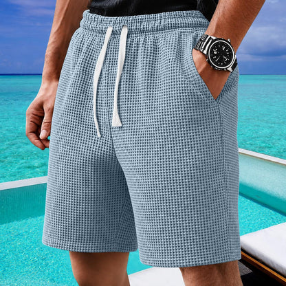 Lightweight Waffle Shorts-Comfortable Summer Wear