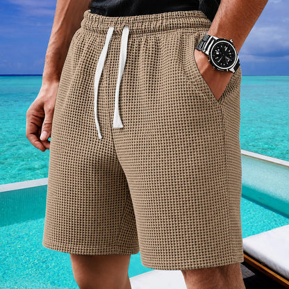 Lightweight Waffle Shorts-Comfortable Summer Wear