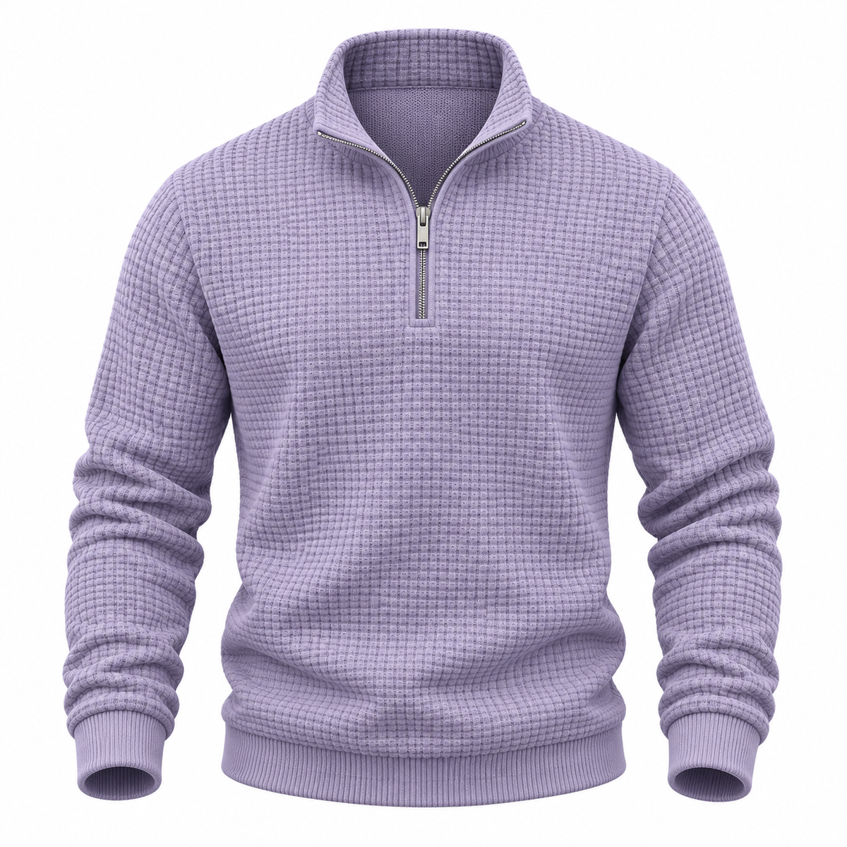 Classic Quarter Zip Waffle Polo