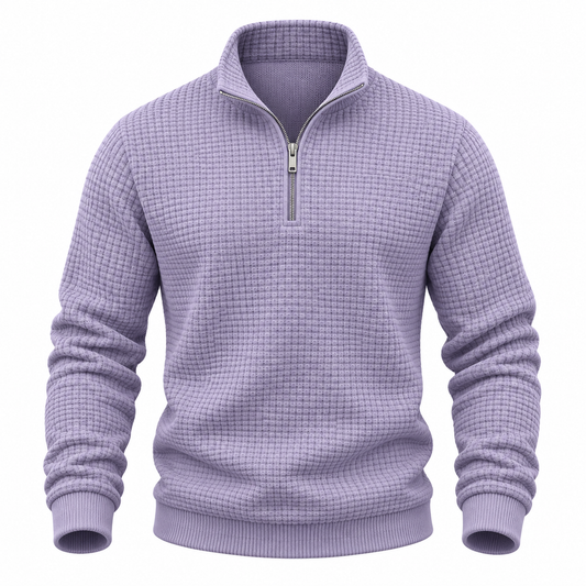 Classic Quarter Zip Waffle Polo