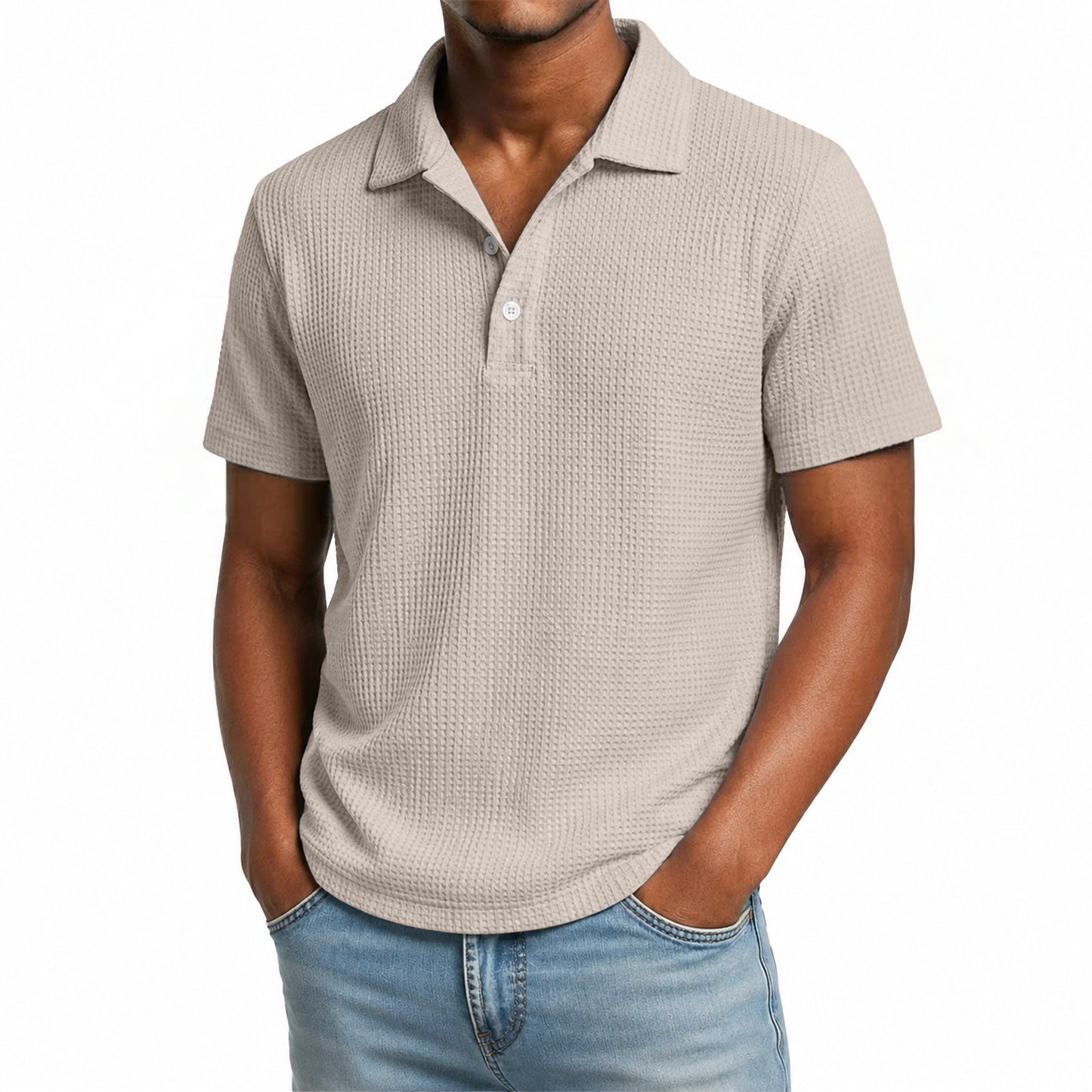 Men's Waffle Knit Polo