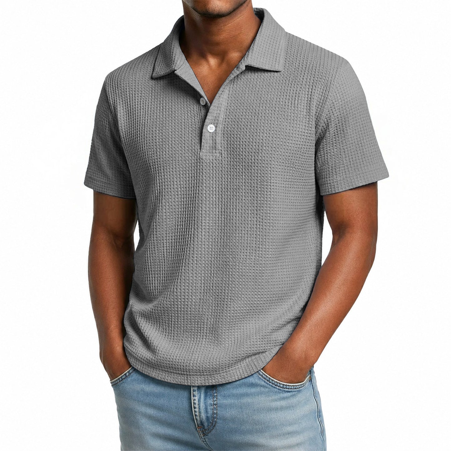 Men's Waffle Knit Polo